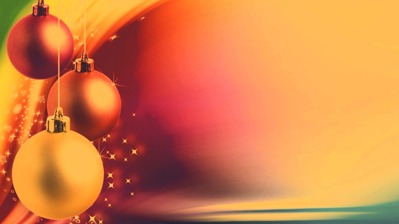 Яркие новогодние игрушки обои