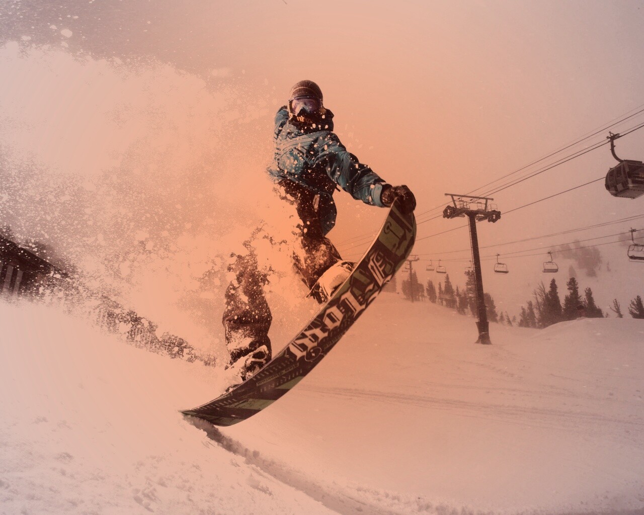 Сноубордист обои