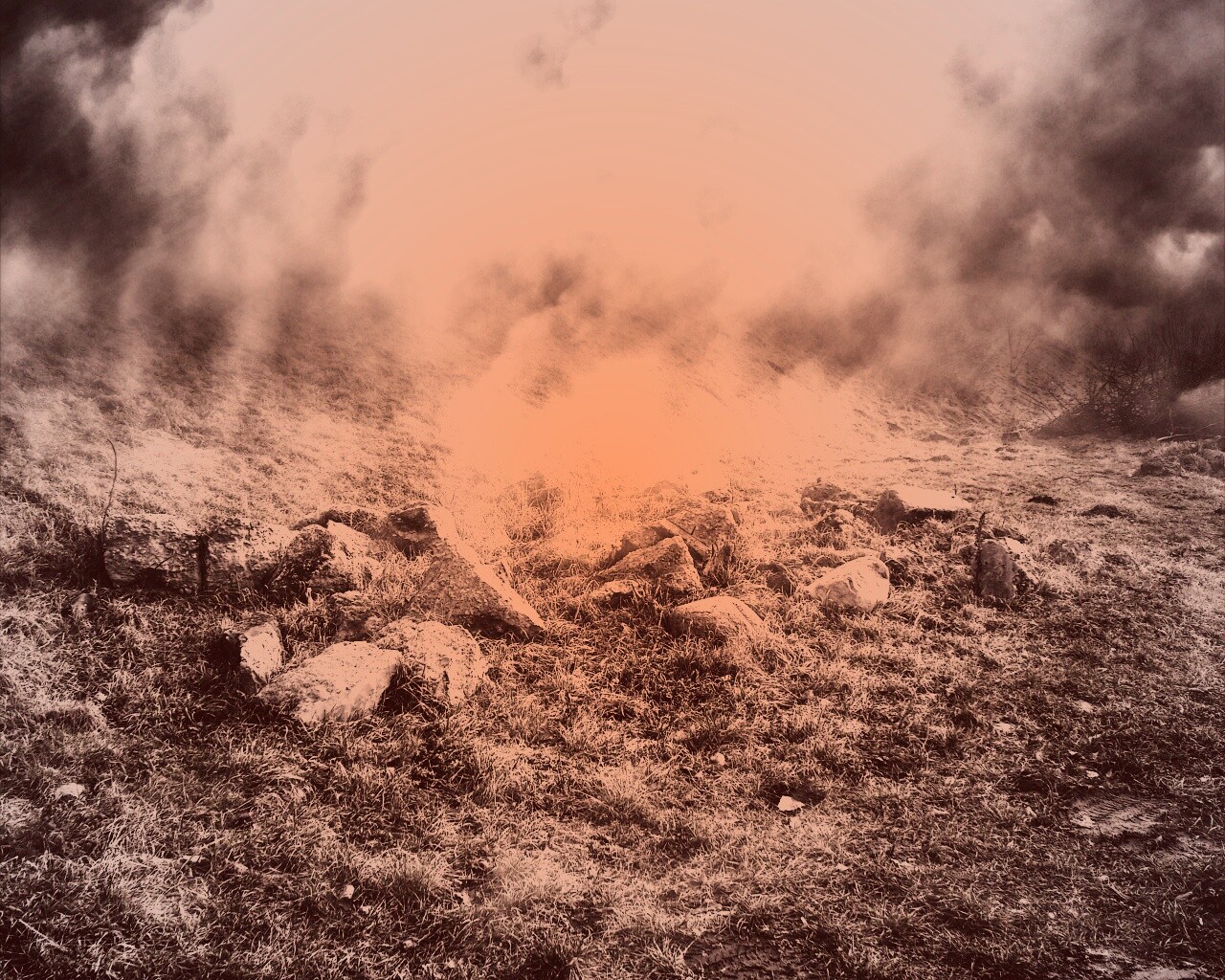 Туман на склоне обои