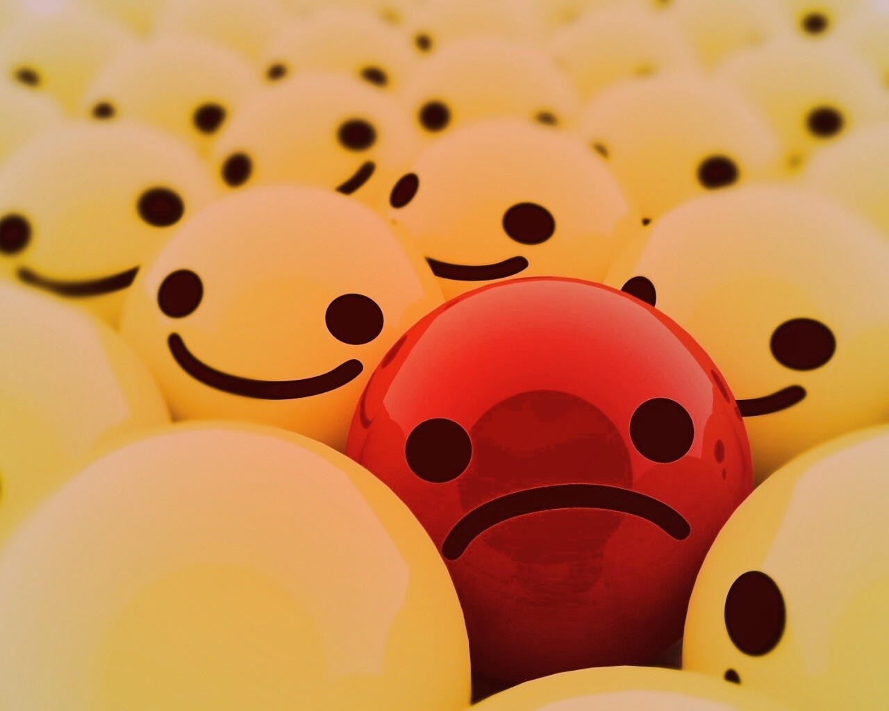 Депрессивный смайлик обои