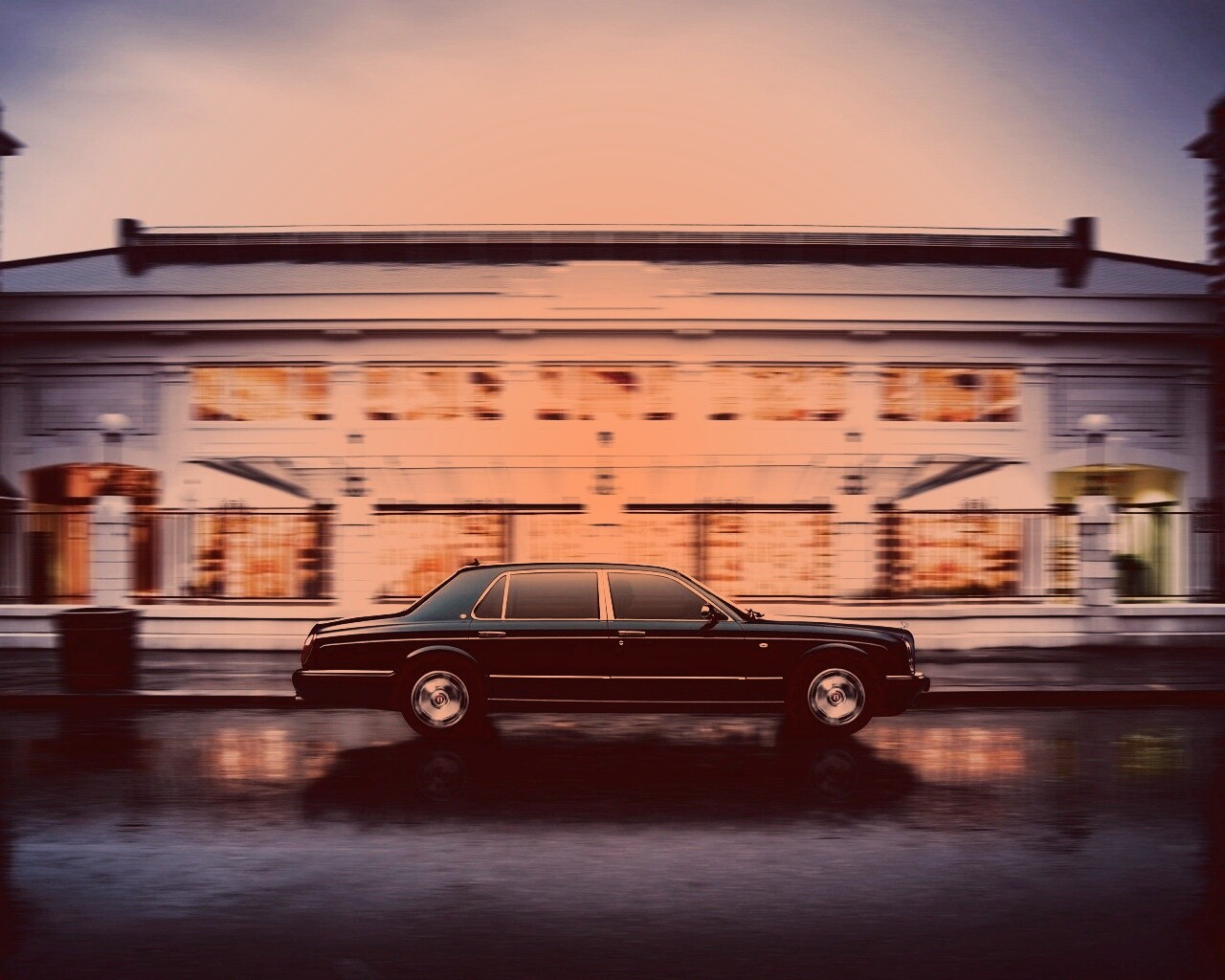 Бентли в городе обои