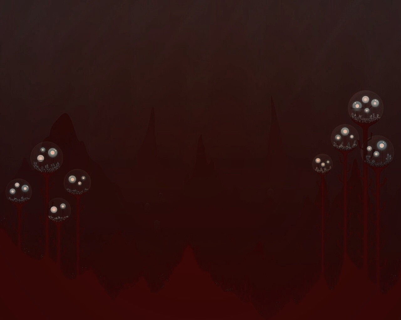 Мрачные горы обои