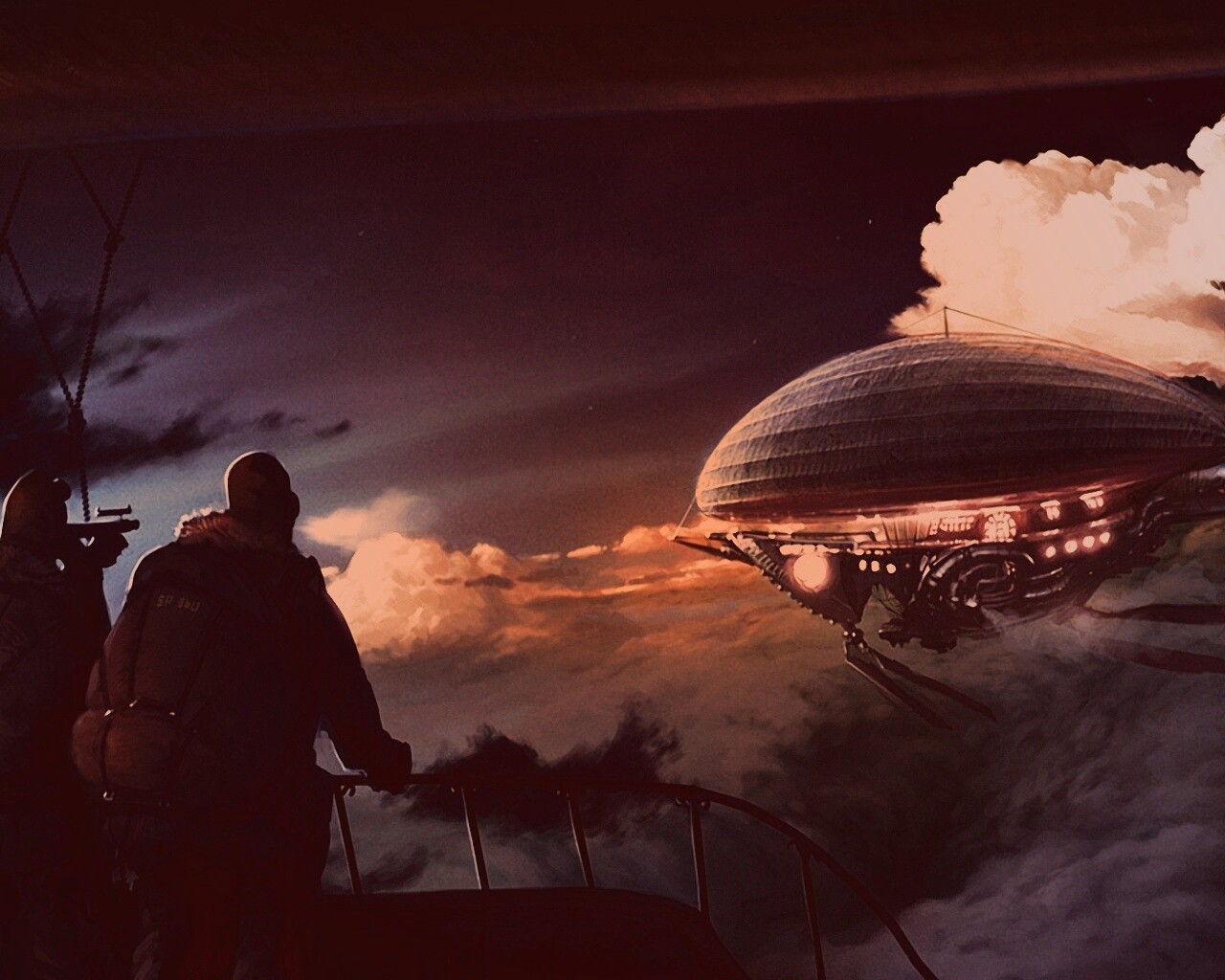 Инопланетный дирижабль обои