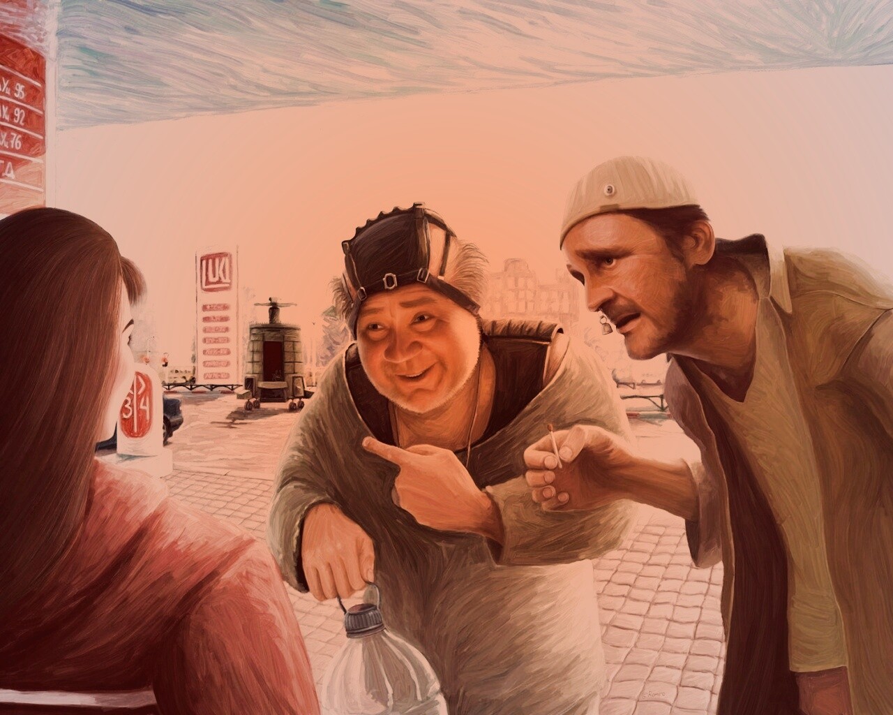 Арт пародия на Кин Дза Дзу обои