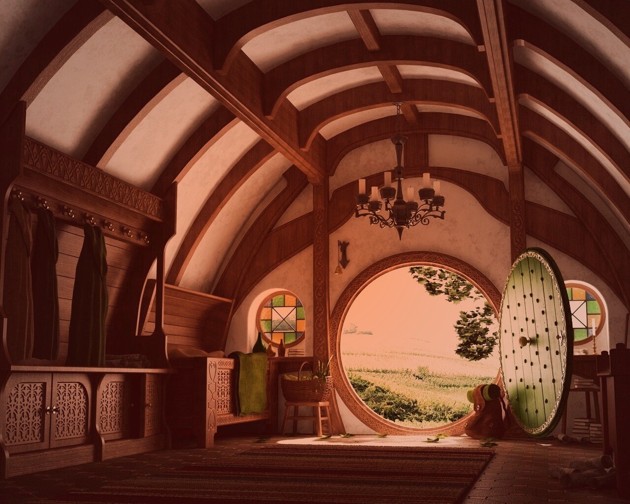 Дом хоббитов обои