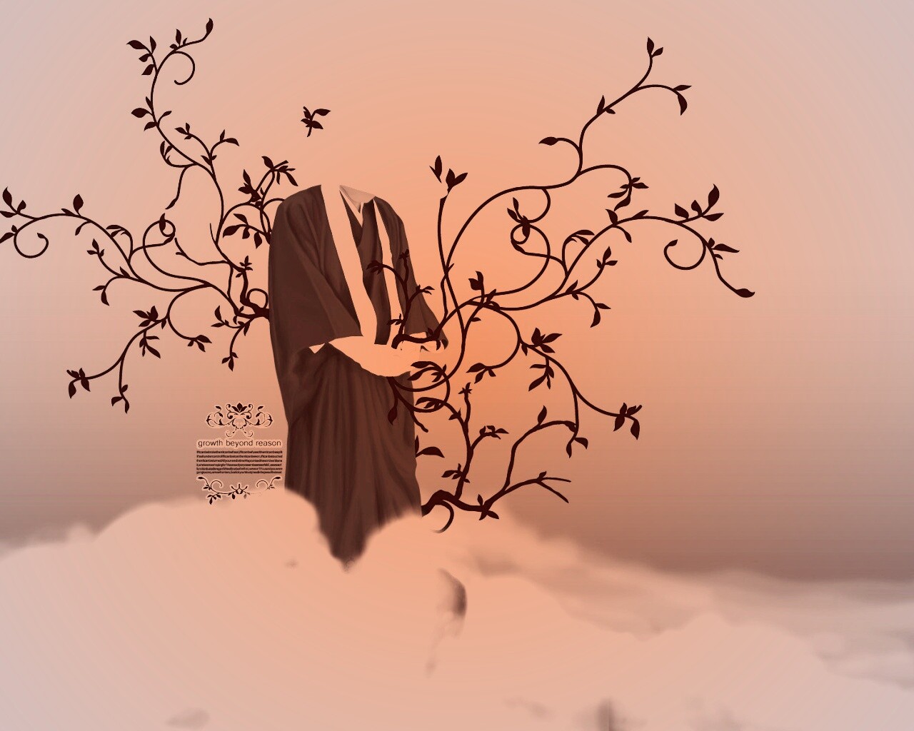 Молящийся монах обои