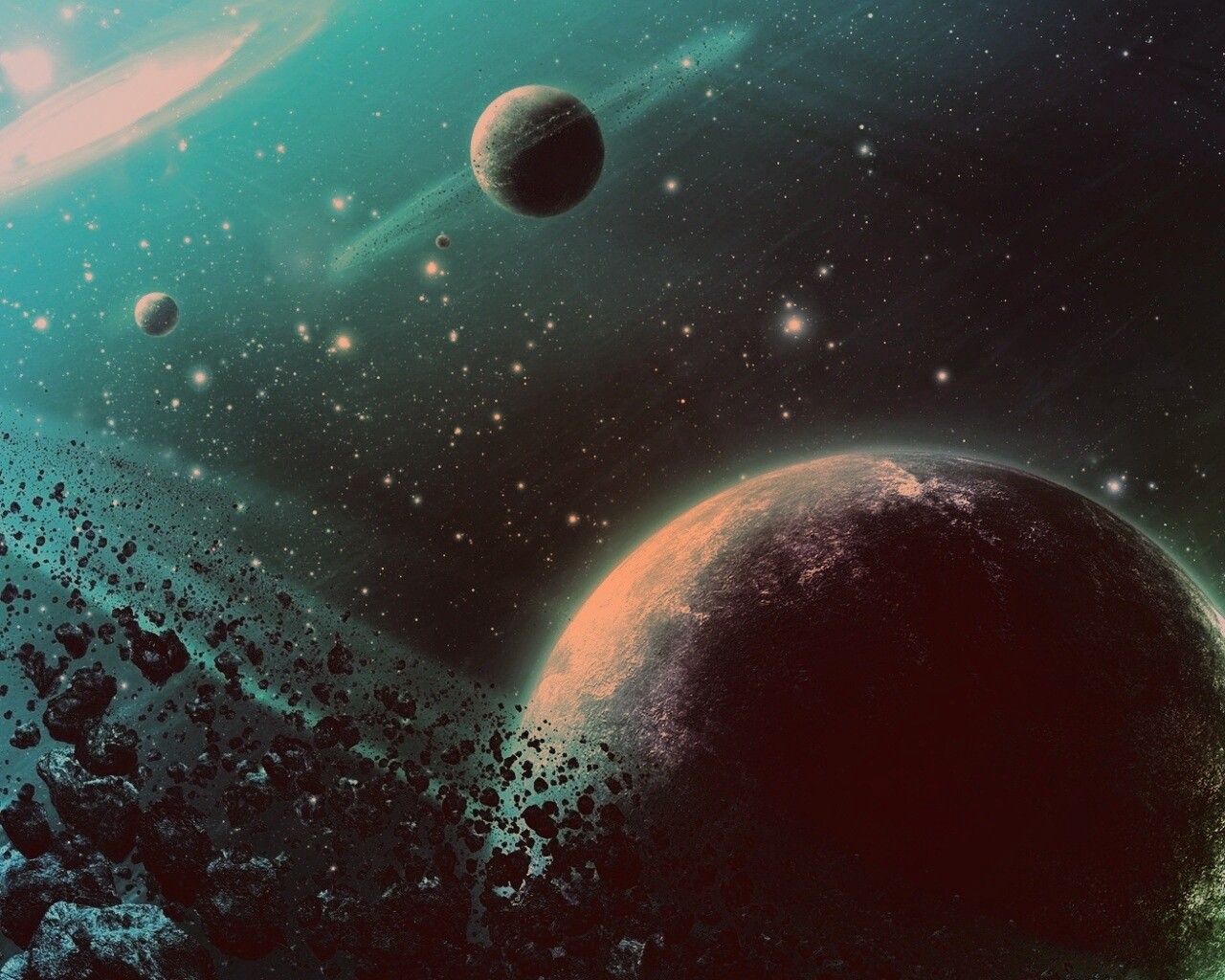 Пояс астероидов обои