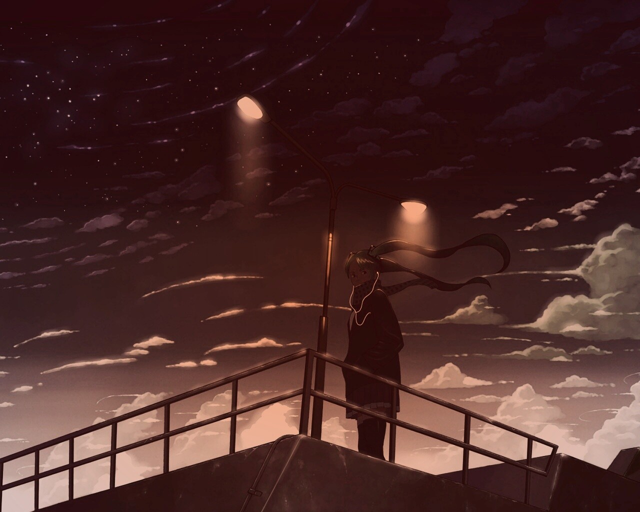 Под фонарем обои