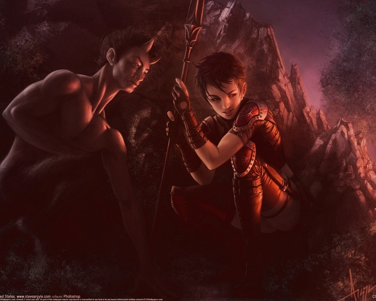 Девушка и сильван обои