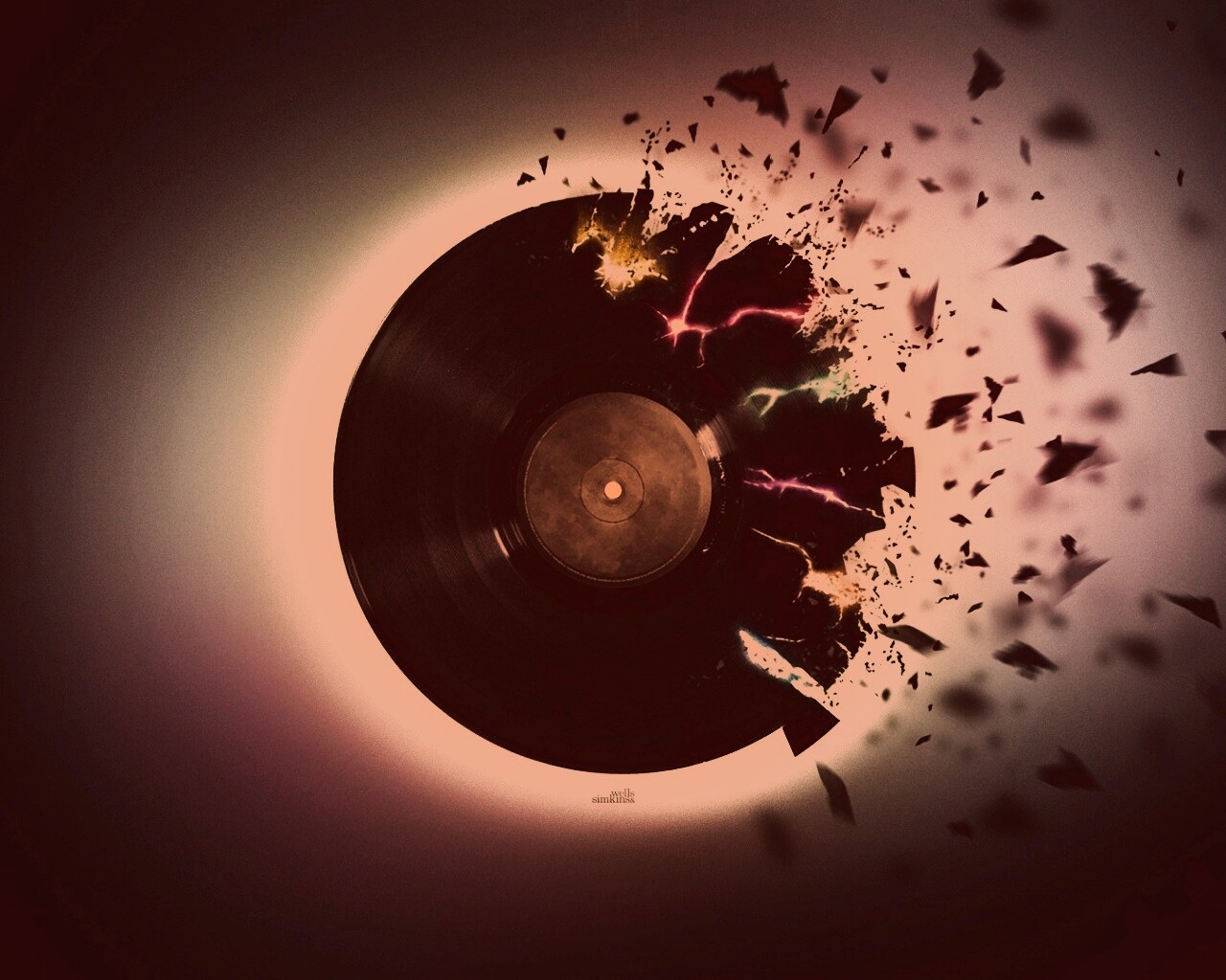 Разрывающийся винил обои