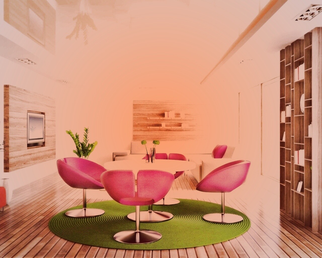 Дизайн гостиной обои