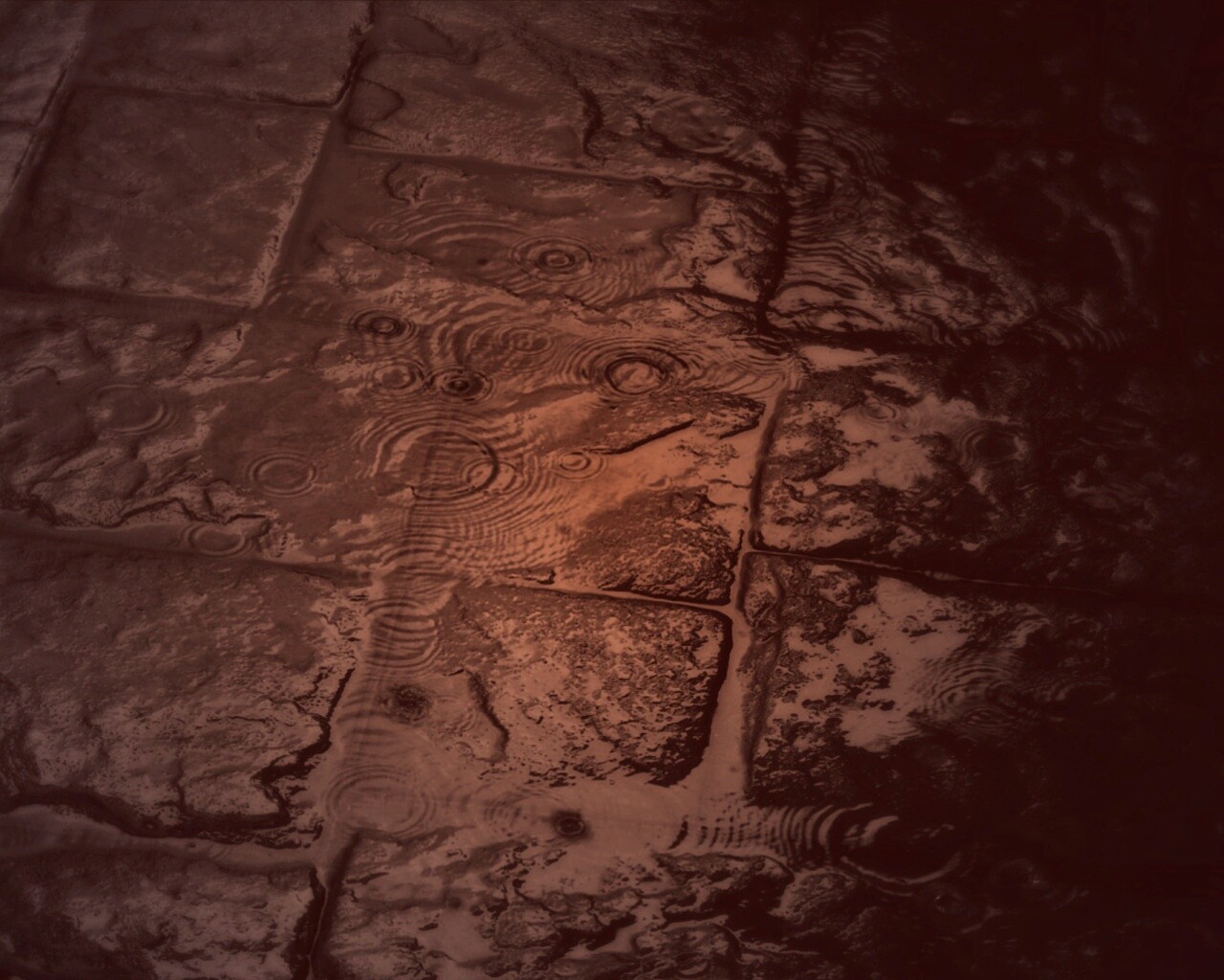 Дождь на мостовой обои