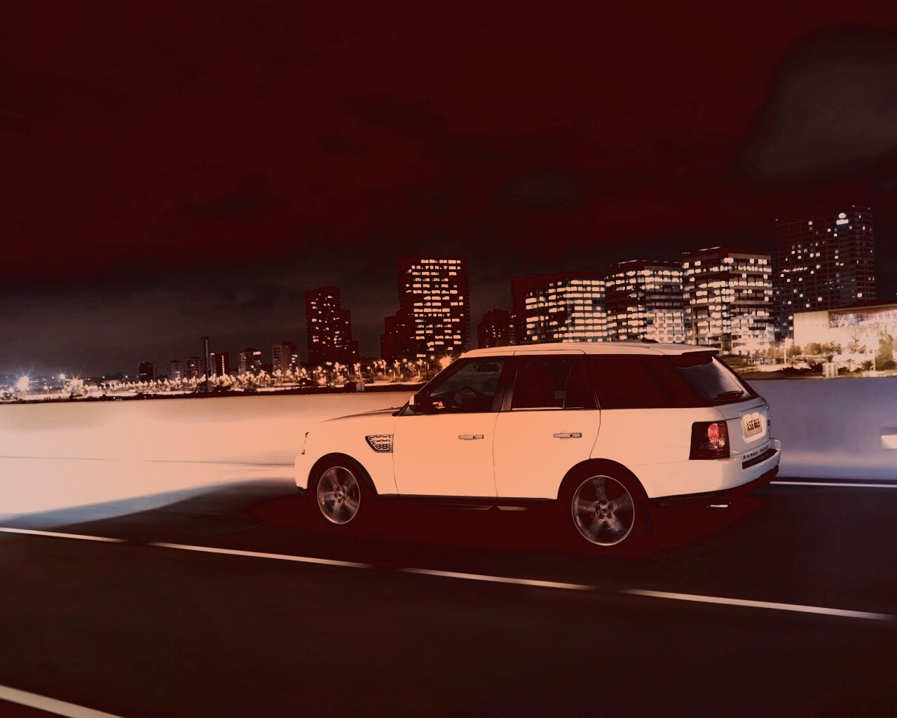 Белый Лэнд Ровер обои