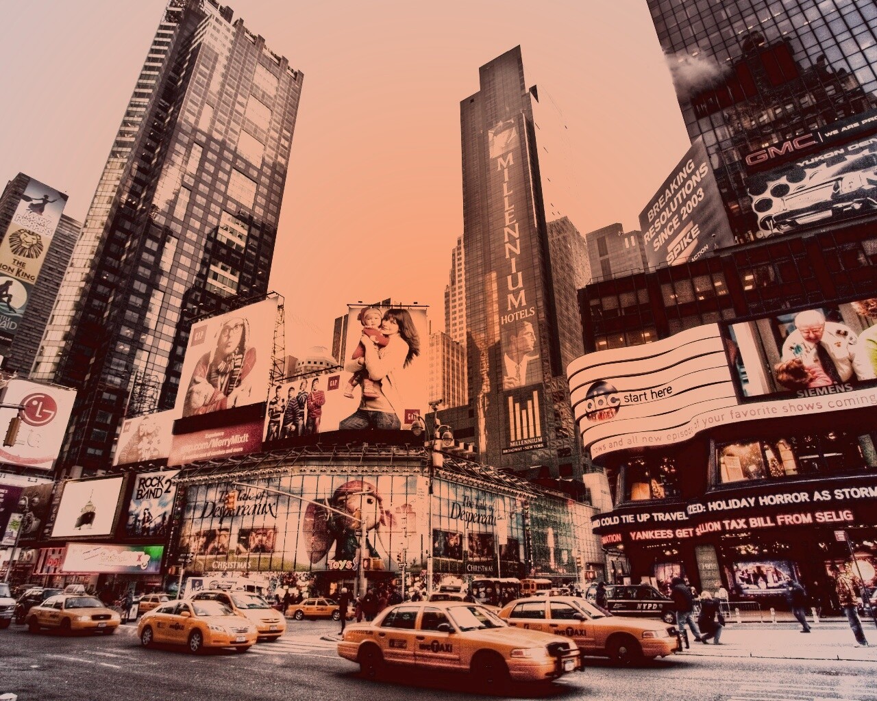 Улицы Нью-Йорка обои