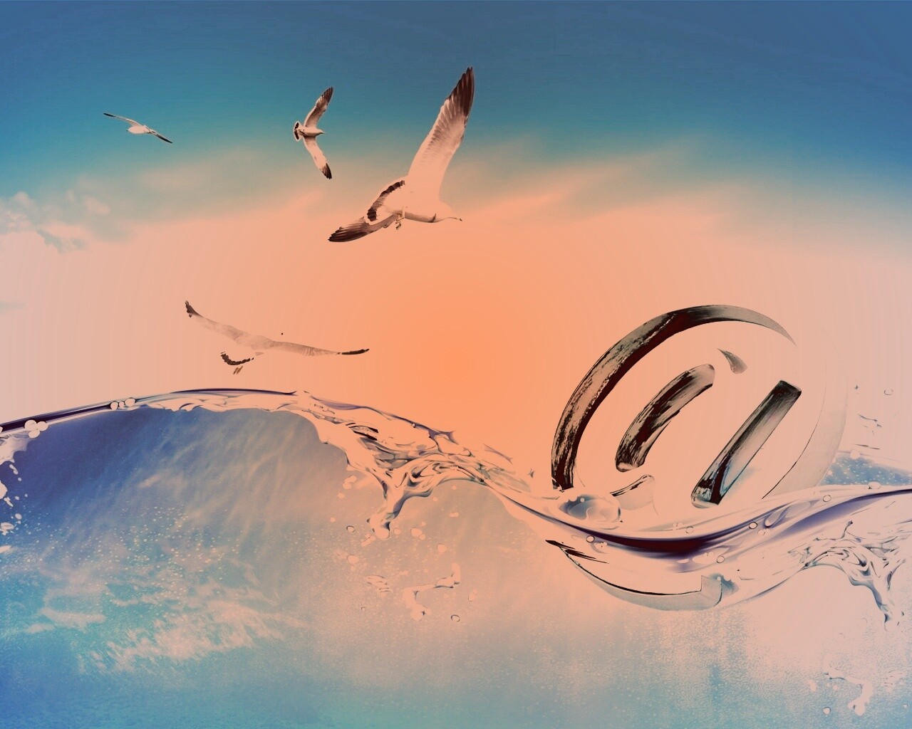 Собака тонет обои