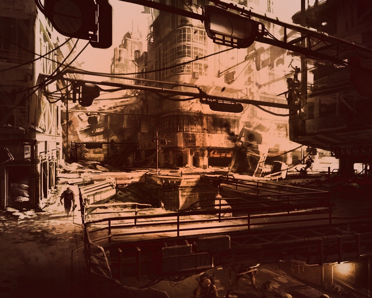 Локация из Fallout 3 обои