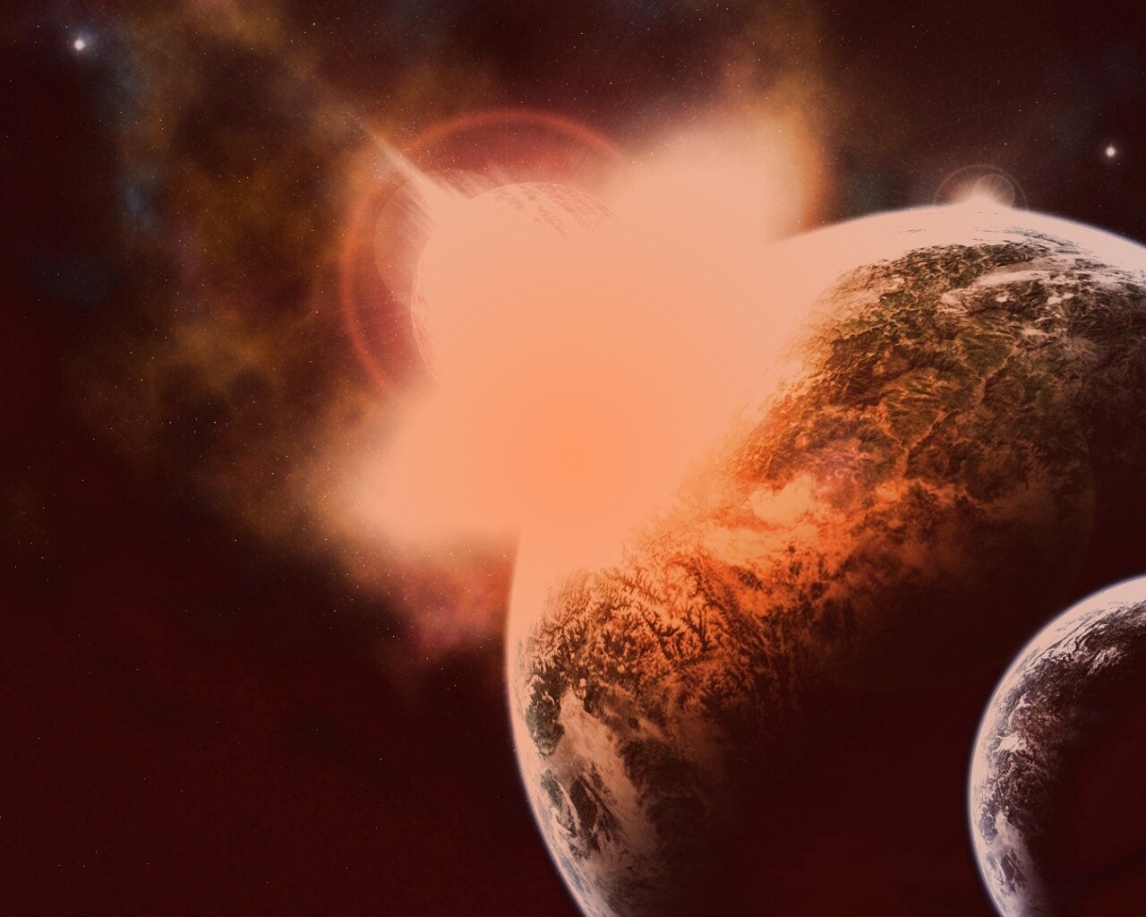 Восход за горизонтом обои