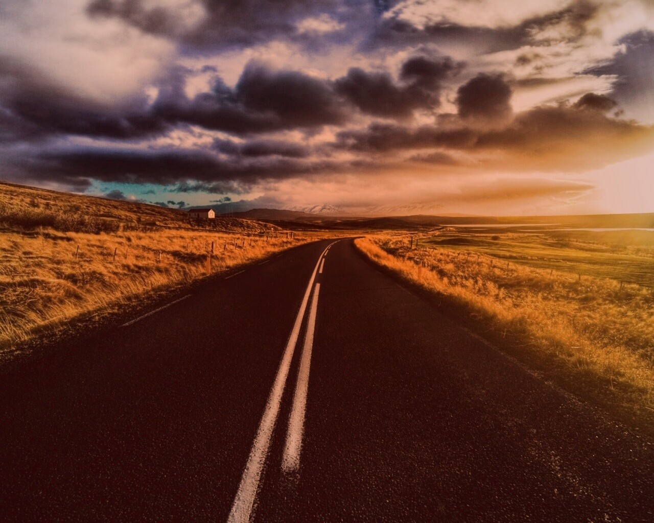 Пустая дорога обои