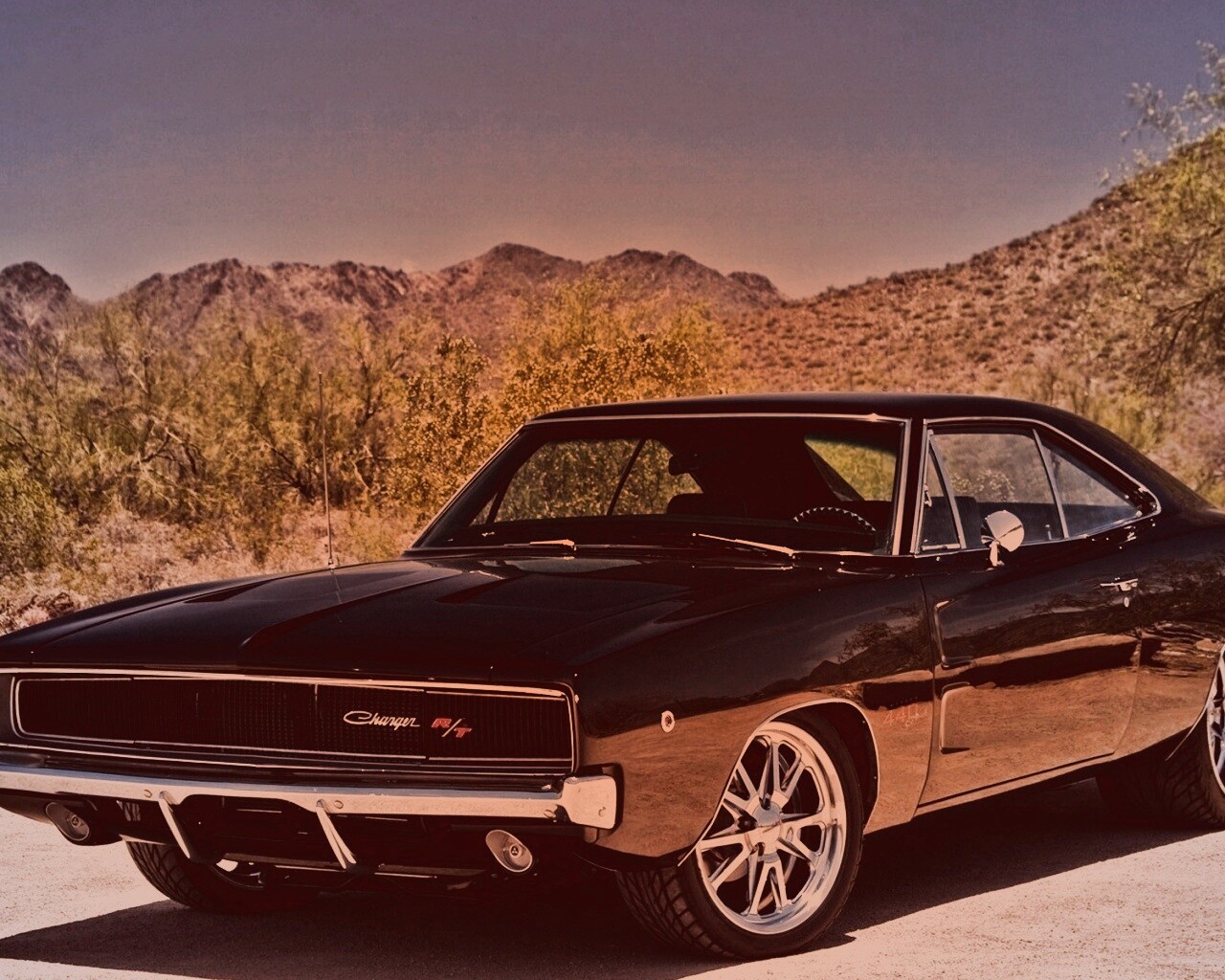 Черный Додж обои