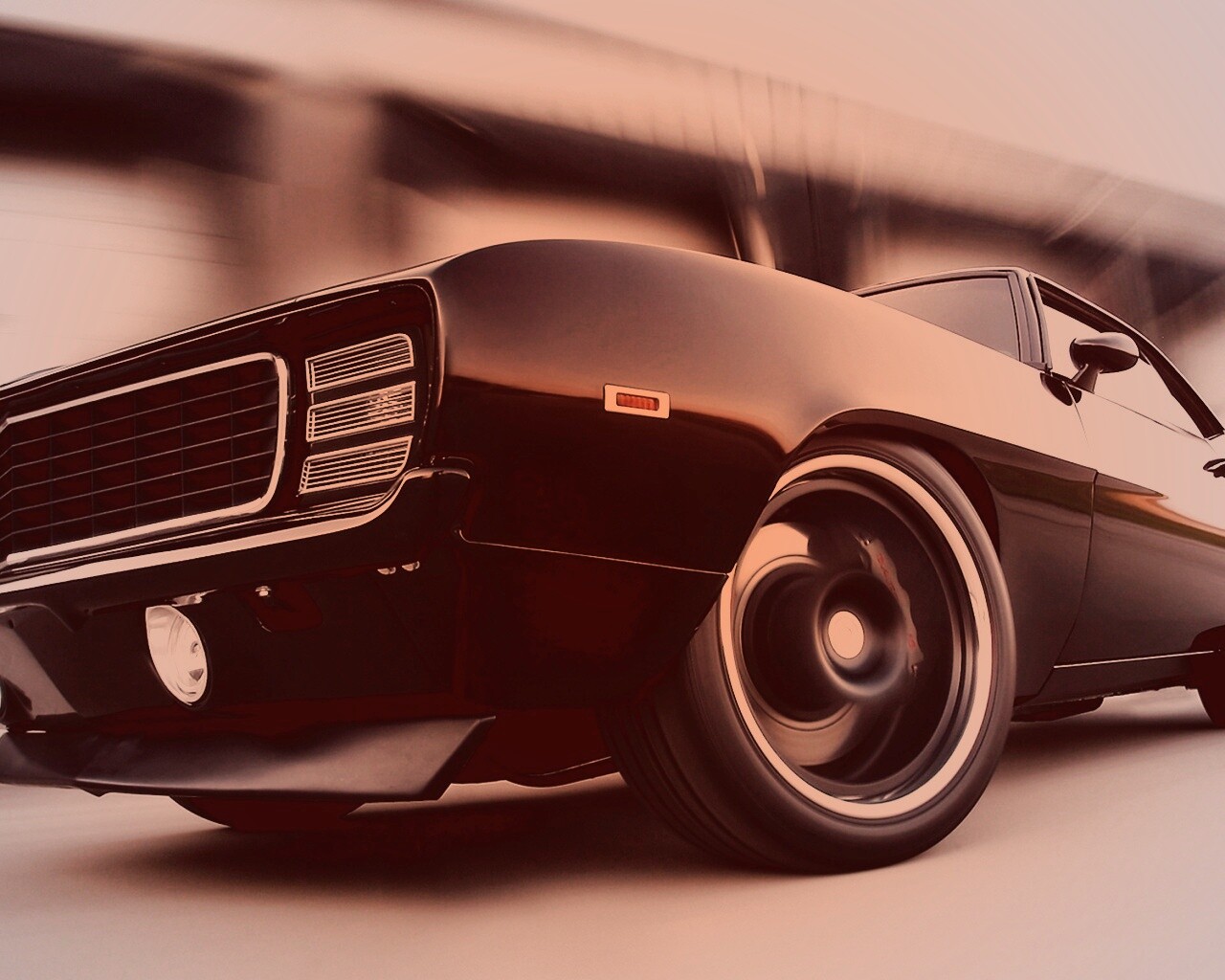 Мускул кар на повороте обои