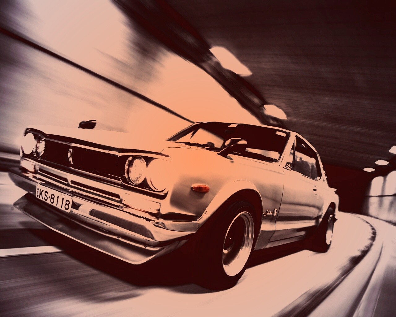 Авто в тоннеле обои