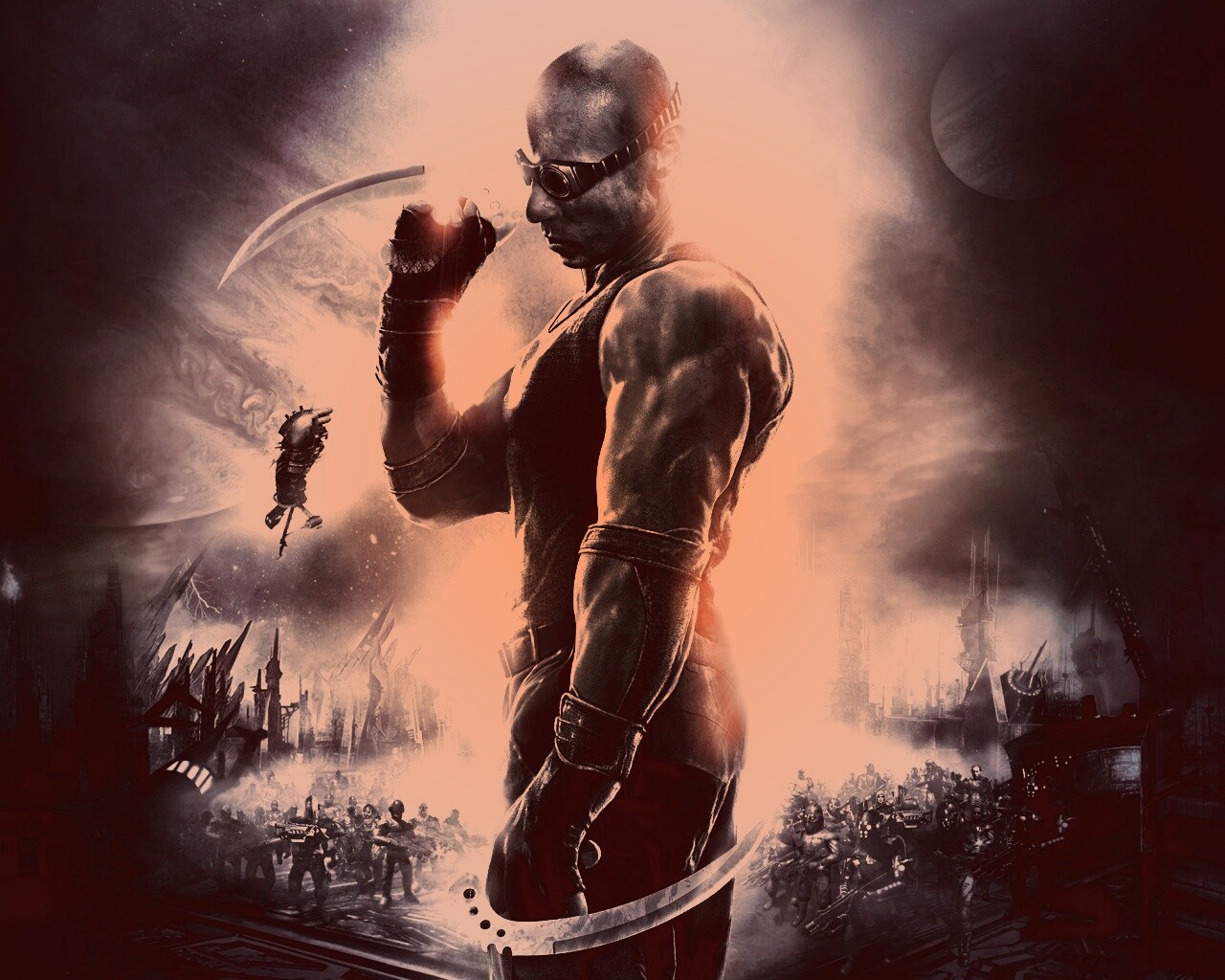 Риддик с клинками обои