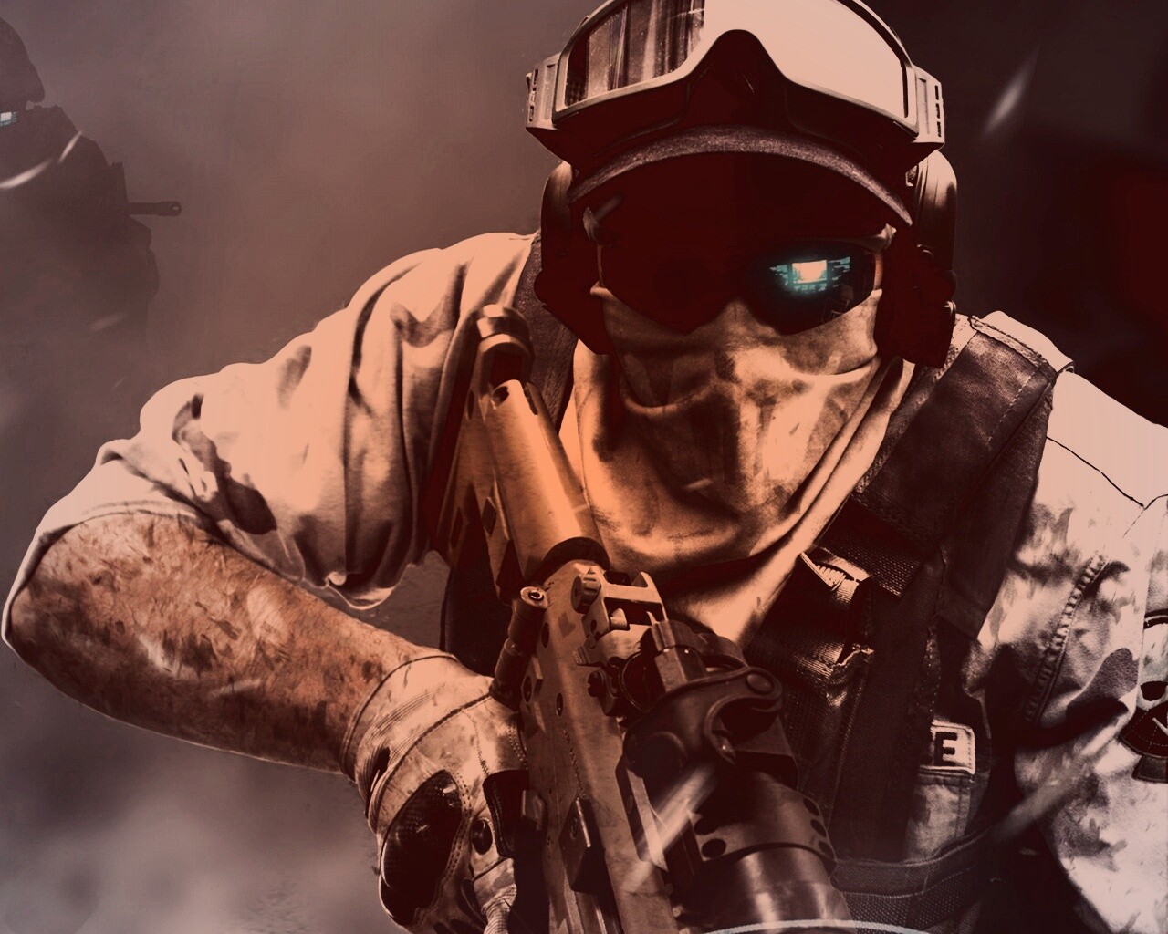 Боец в маске обои