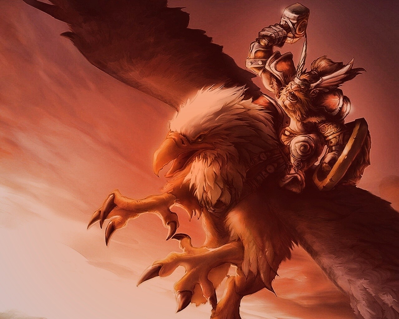 Грифоний всадник обои