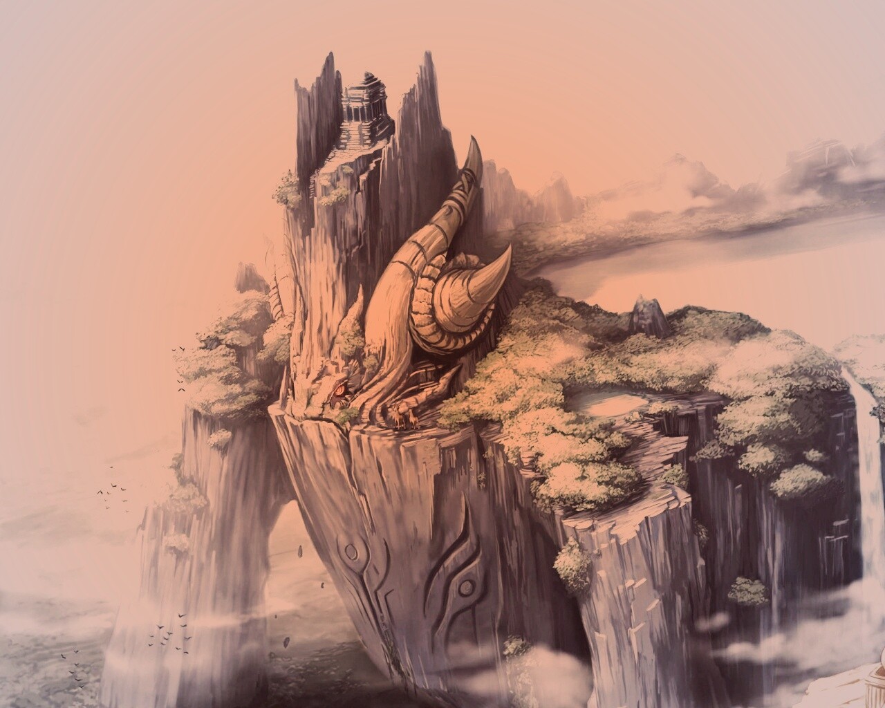 Храм на живой скале обои