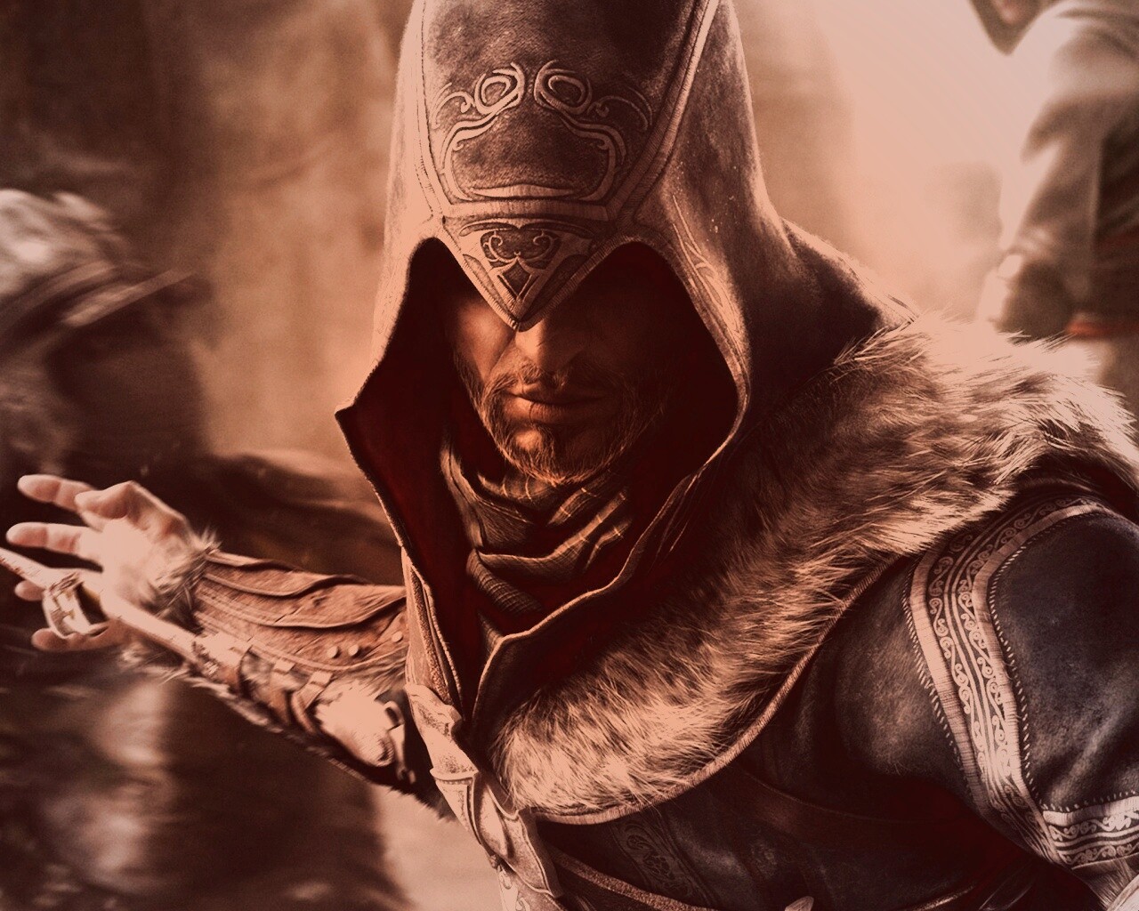 Ассасин перед атакой обои