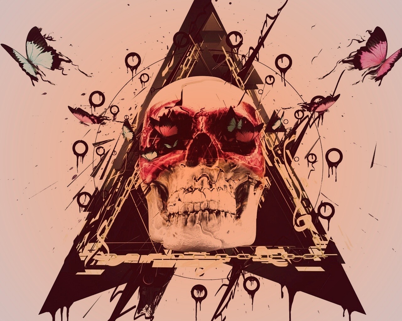 Гламурный череп обои