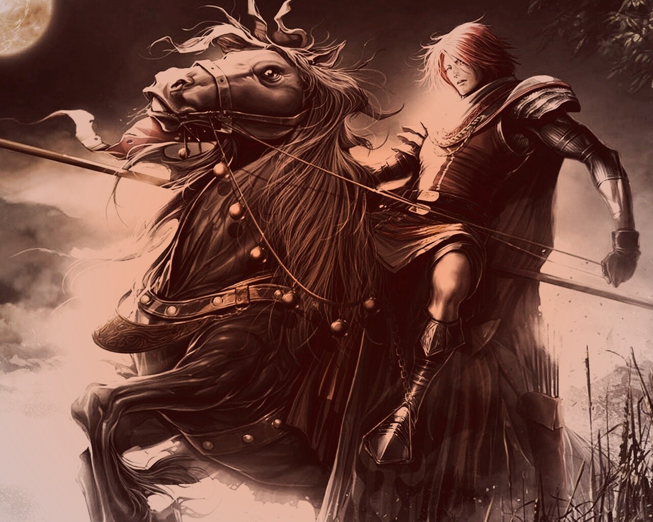 Рыцарь с копьем обои