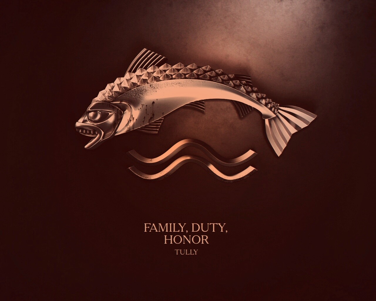 Металлический герб дома Талли обои