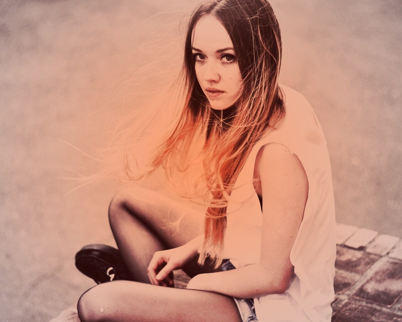 Девушка в образе модели обои