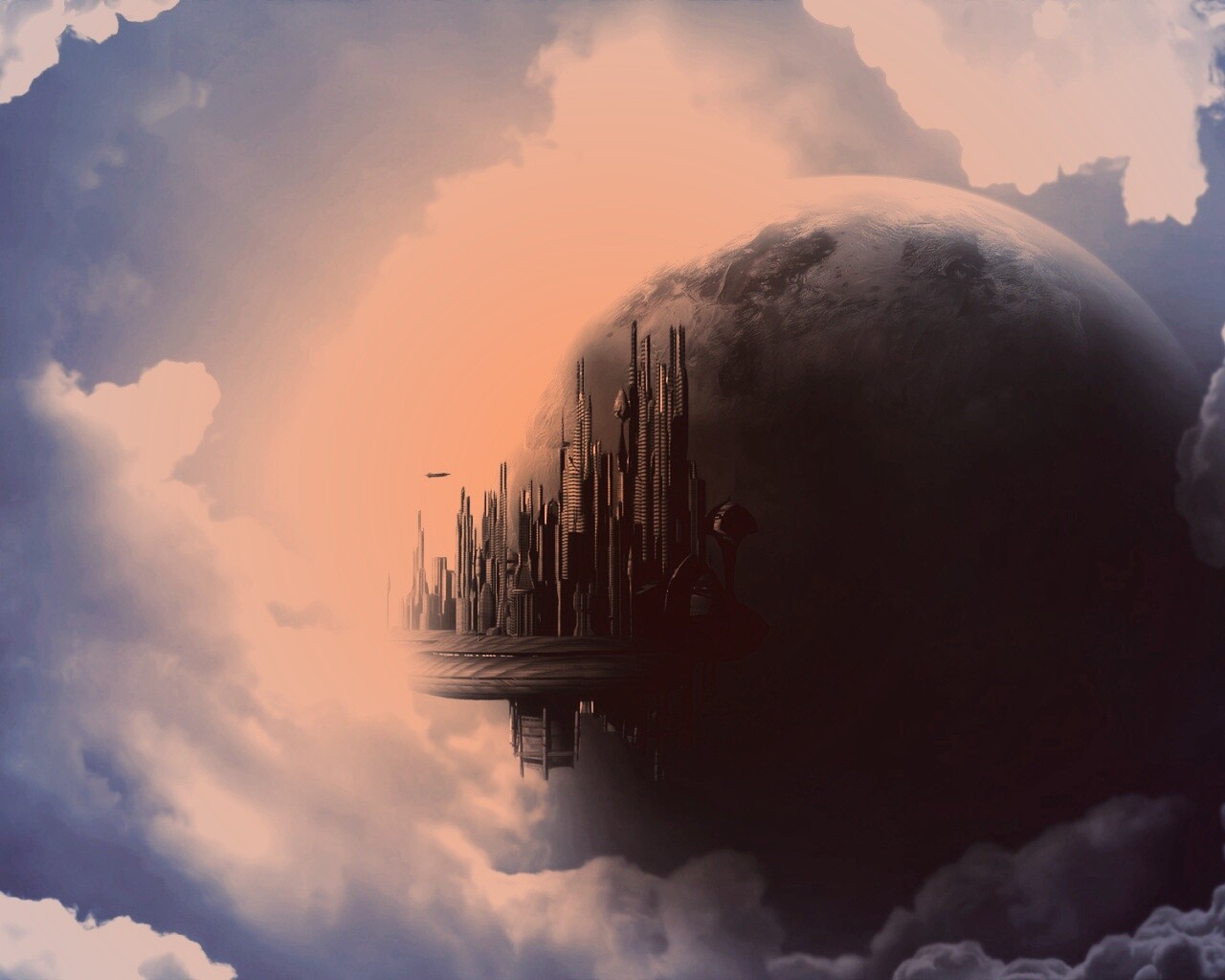 Небесный город обои