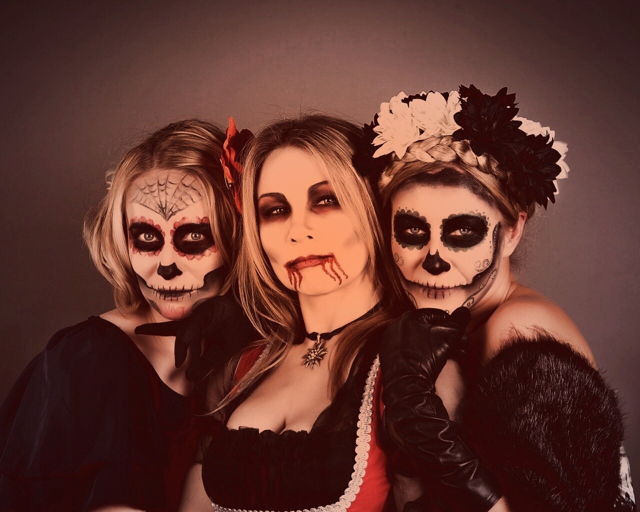 Макияж на хэллоувин обои