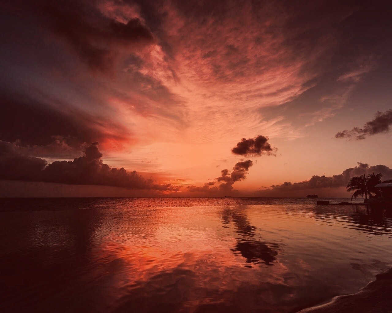 Закатное небо обои