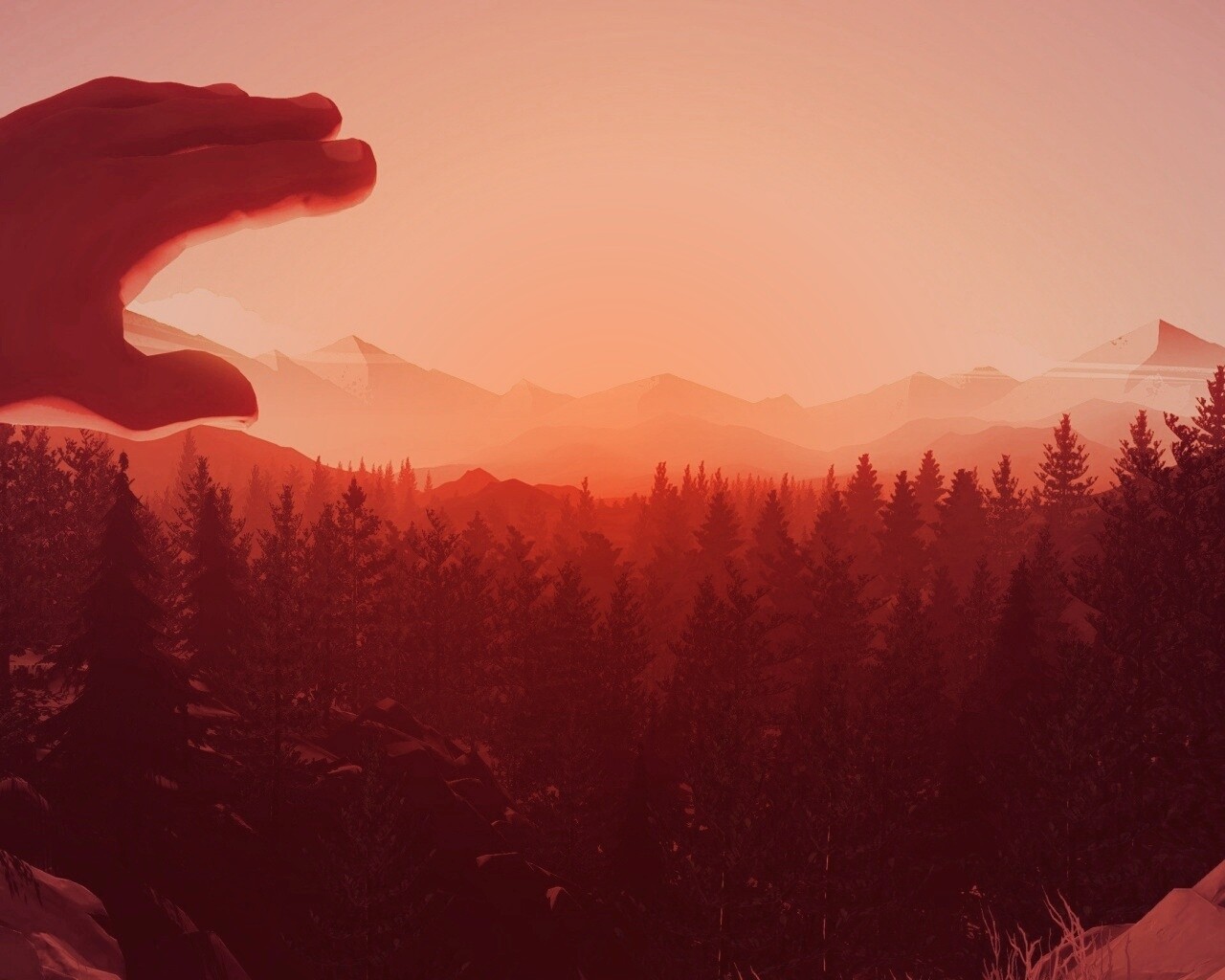 Firewatch закат обои