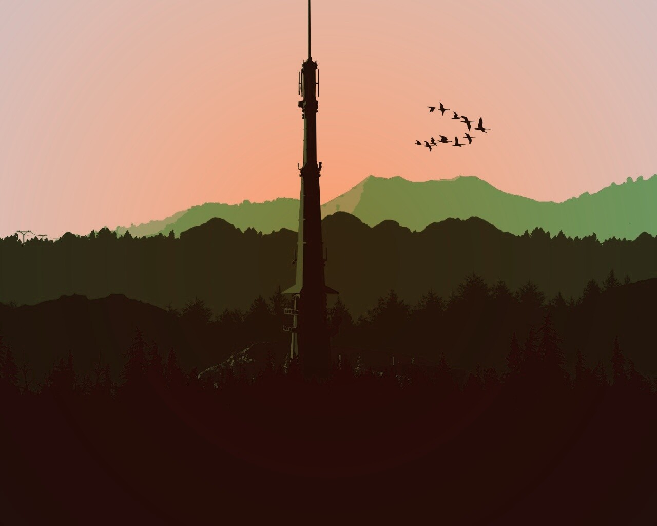 Зеленые горы обои