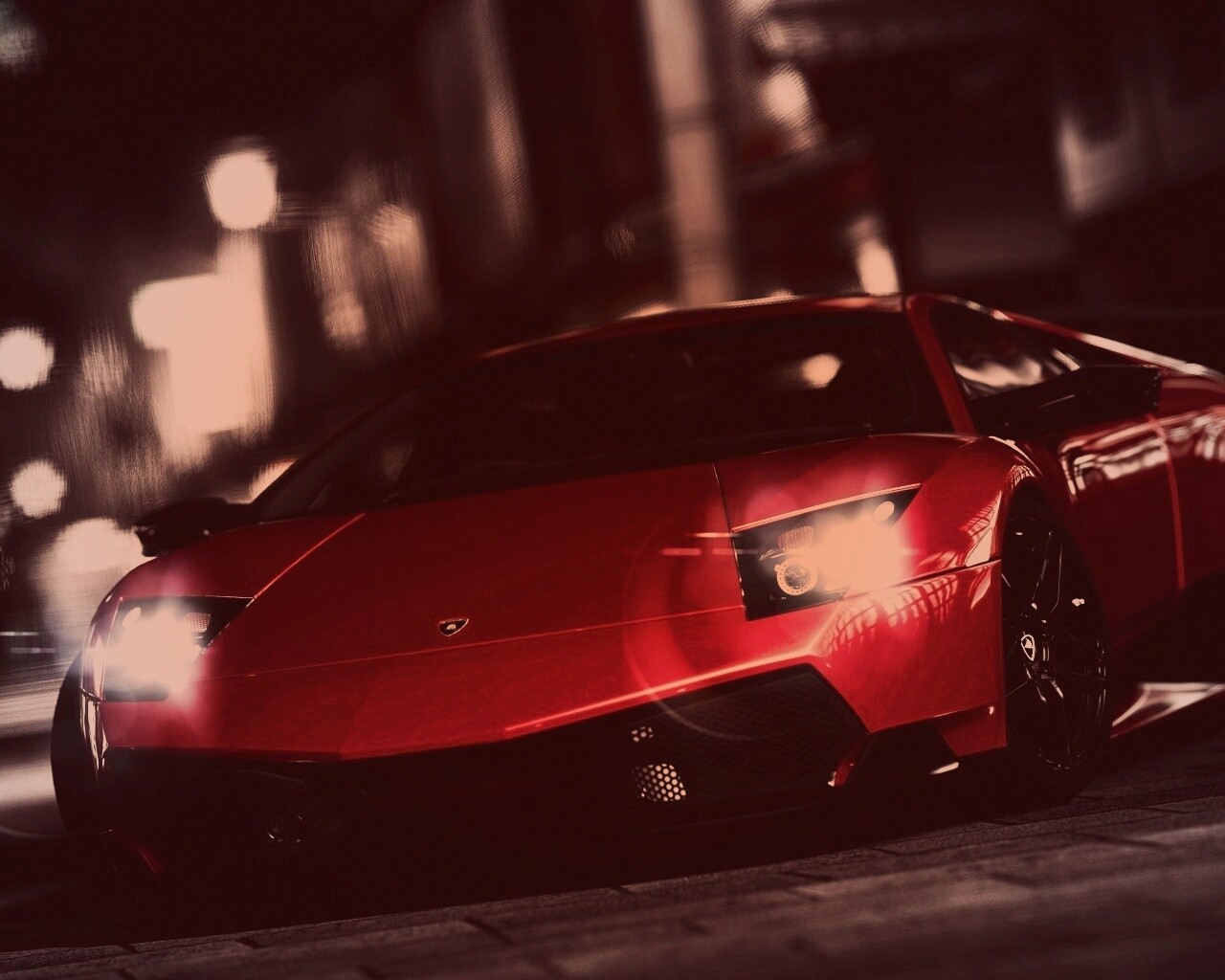 Красная ламборджини мурселаго обои