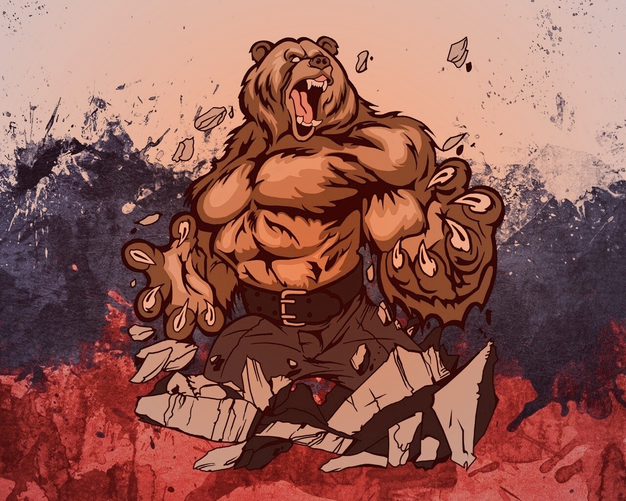 Русский патриотический медведь обои