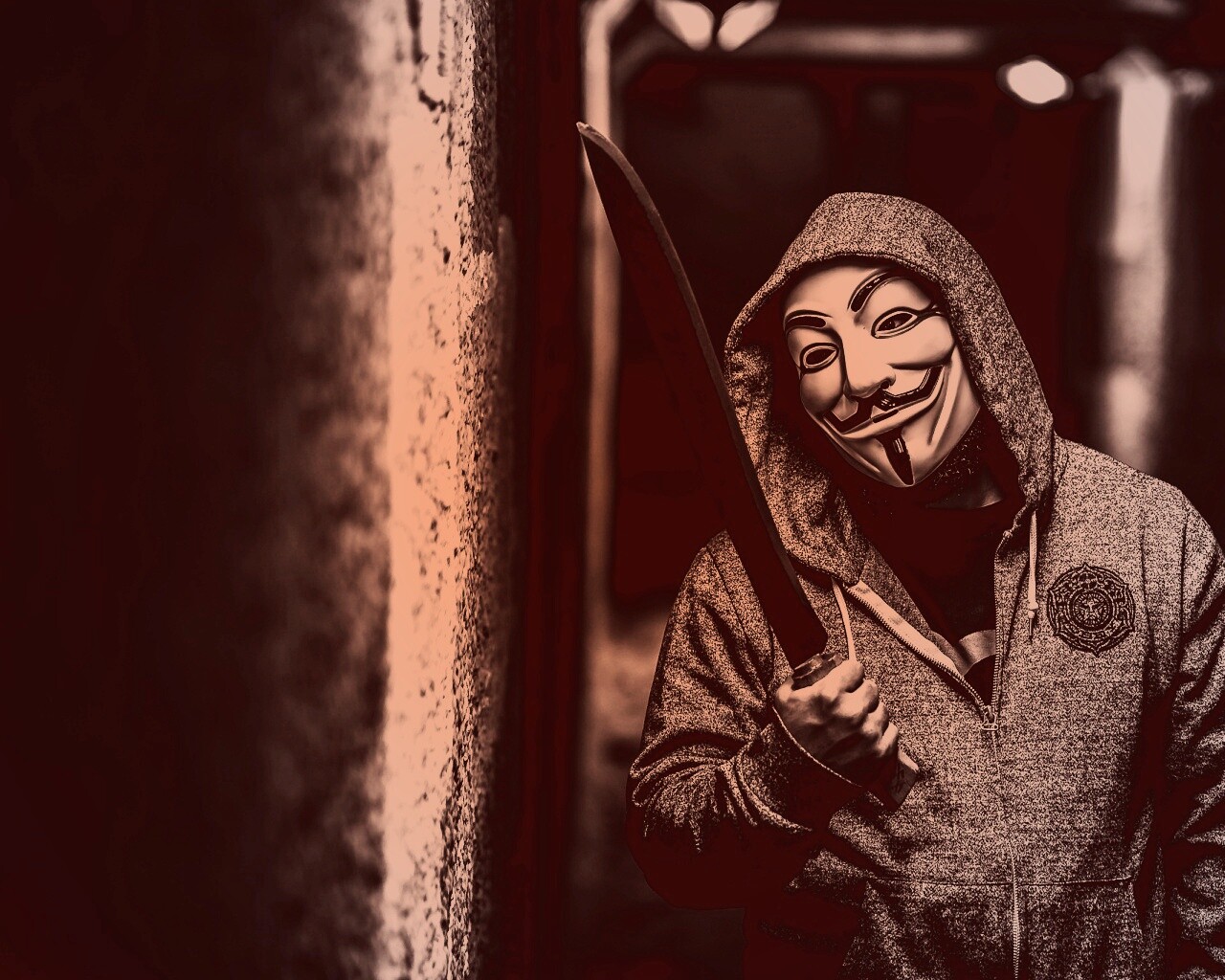 Человек в маске анонимуса обои