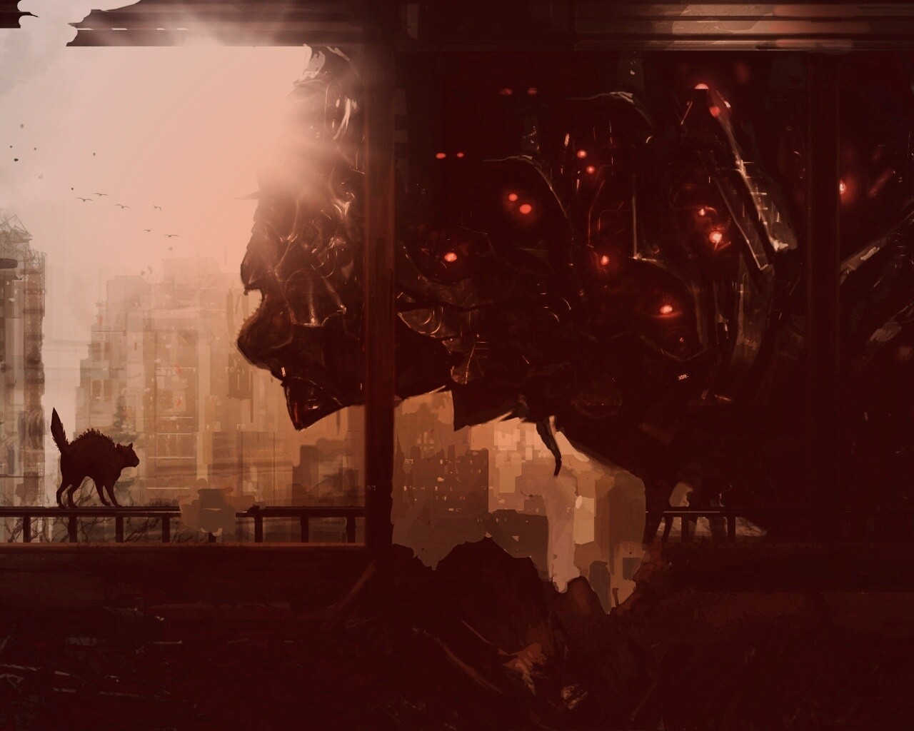 Кошкино удивление обои