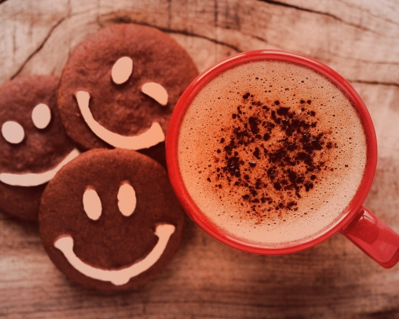 Кофе с печеньками обои