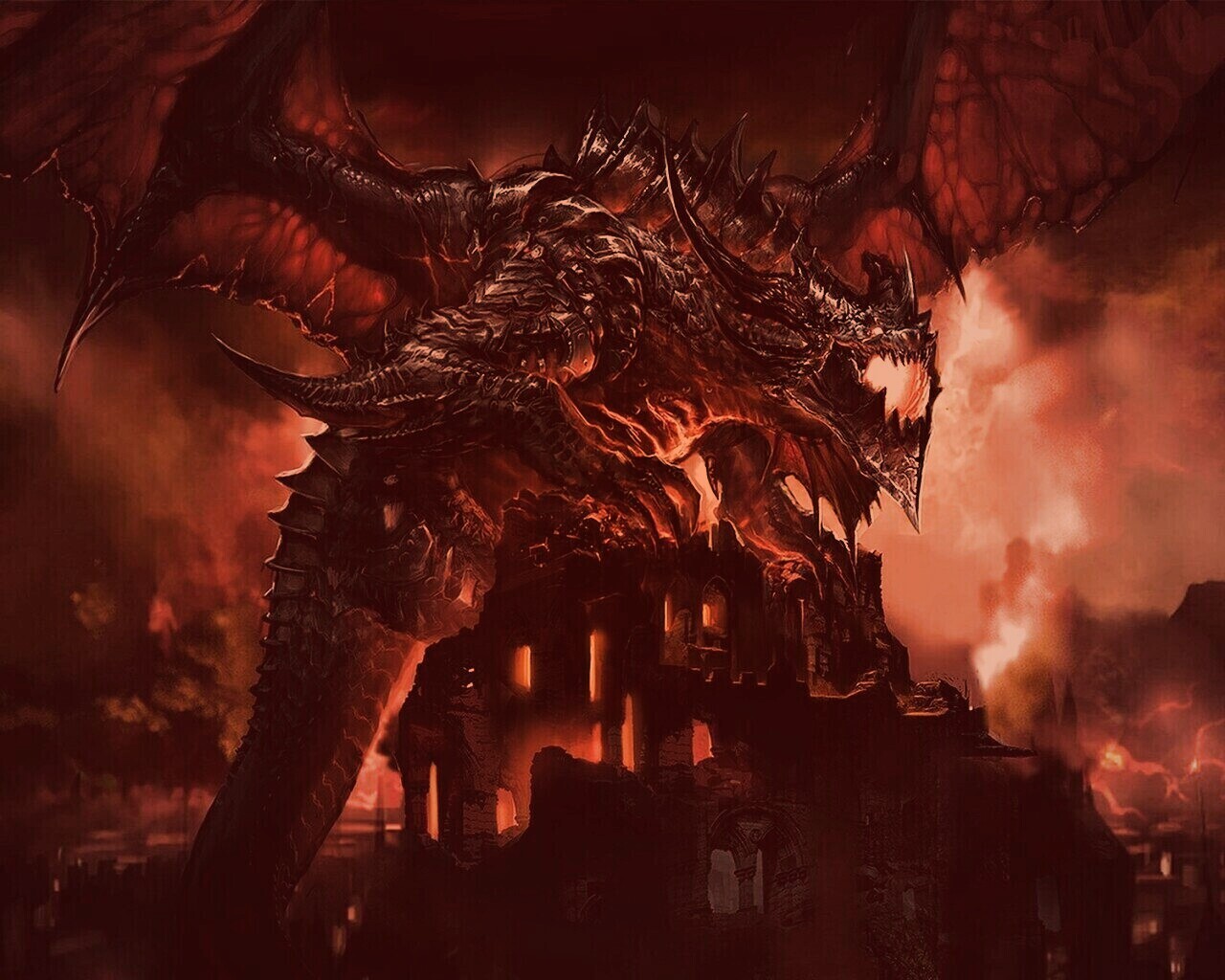 Огромный дракон обои