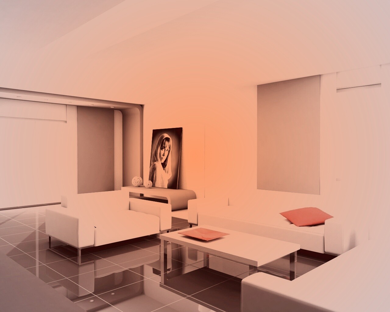 Белая гостинная обои