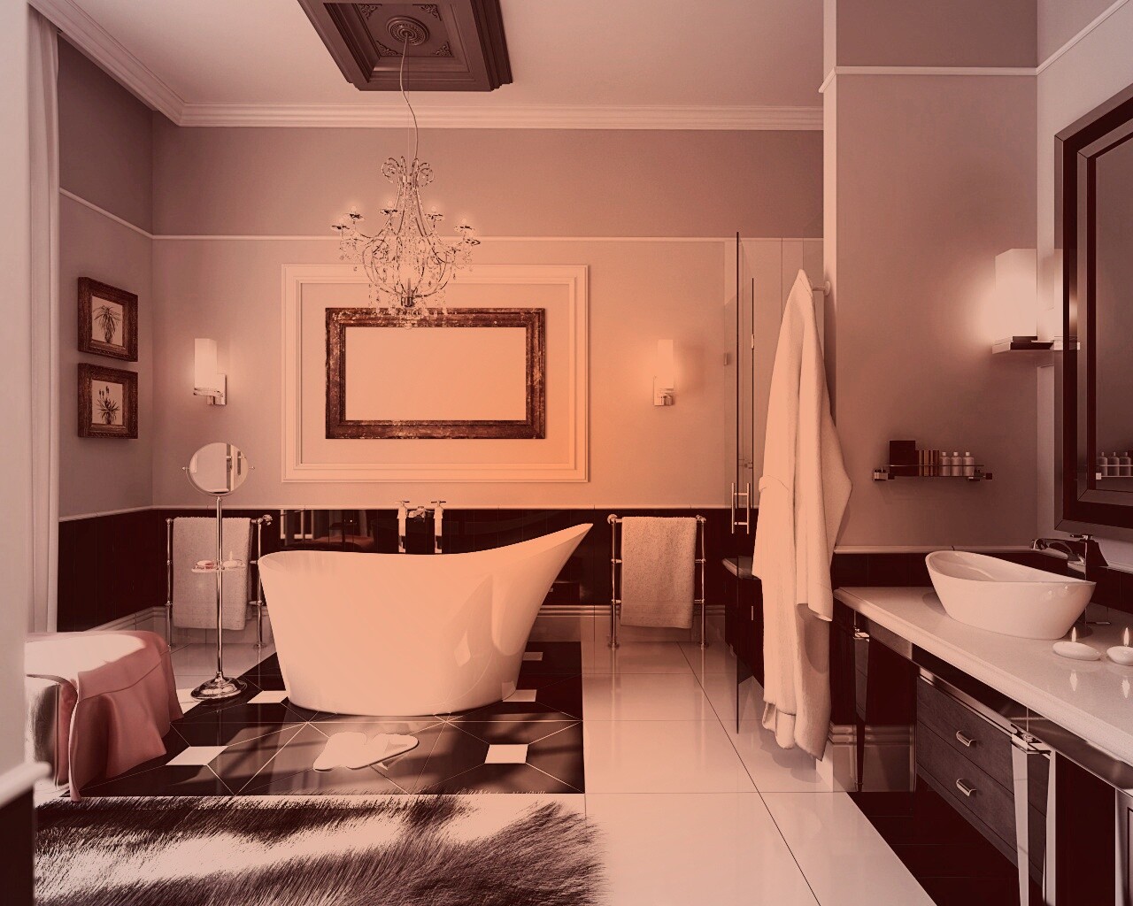 Современная ванна обои