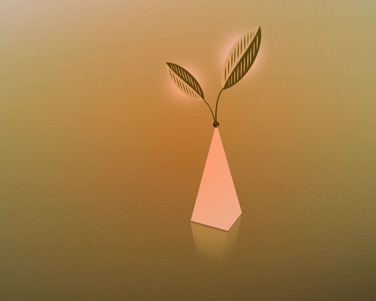 Пирамида и листик обои