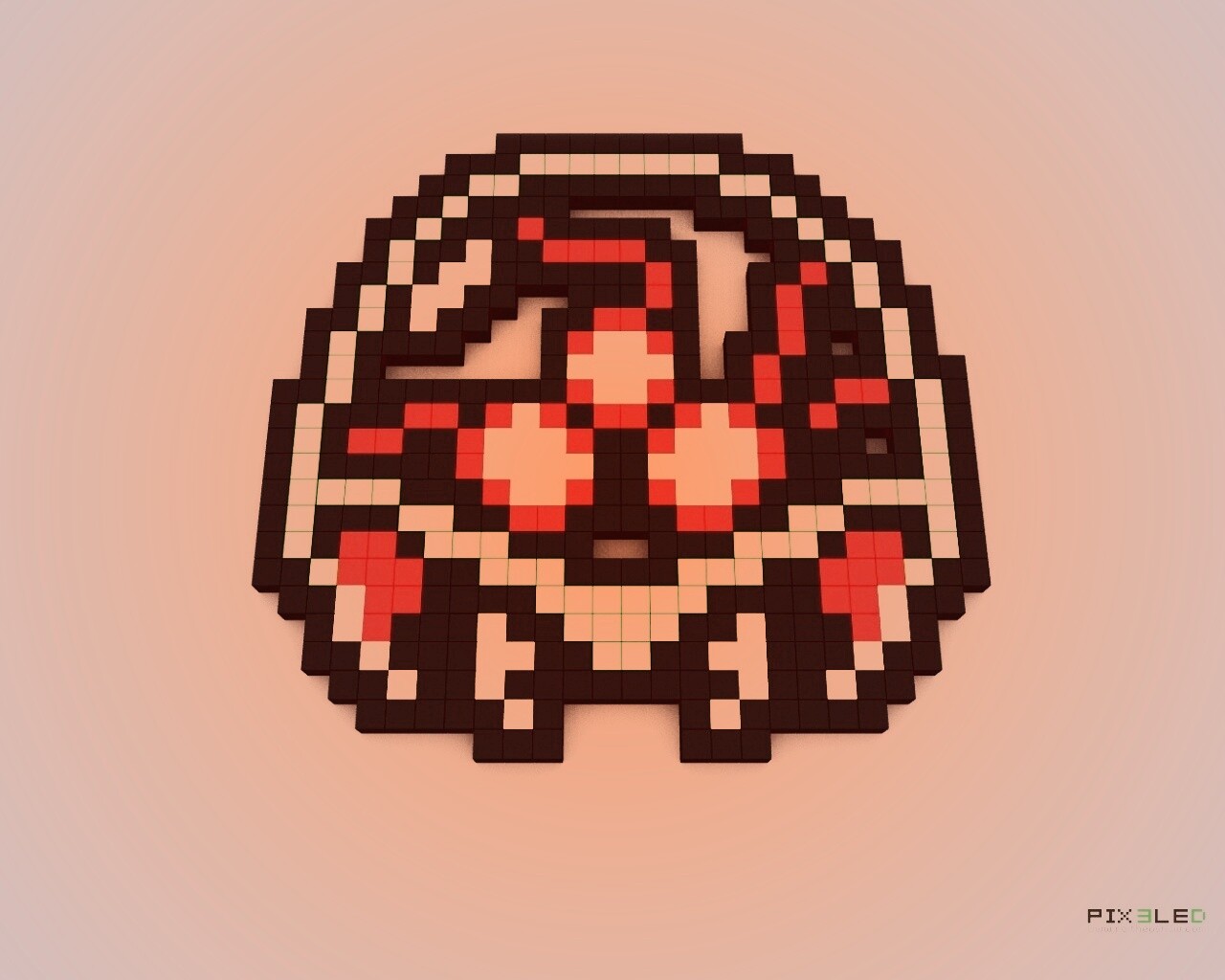 Пиксельная голова обои