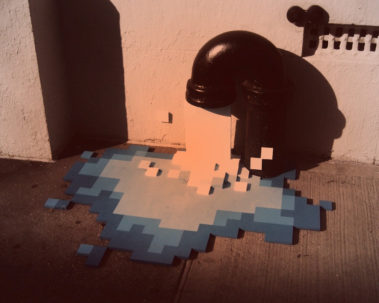 Пиксельный поток обои